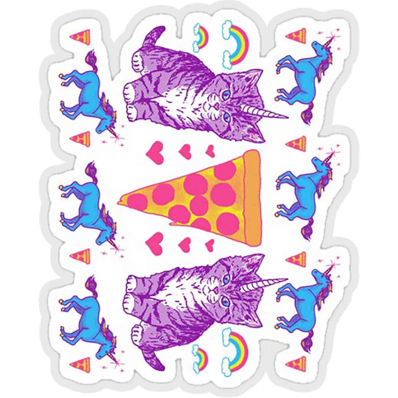 استیکر لپ تاپ طرح kittycorn pizza rainbowa کد ST1079