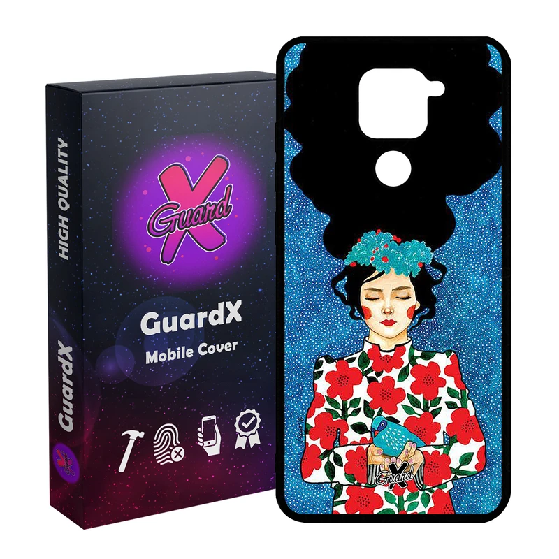 کاور گارد ایکس طرح Girl مدل Glass10137 مناسب برای گوشی موبایل شیائومی Redmi Note 9