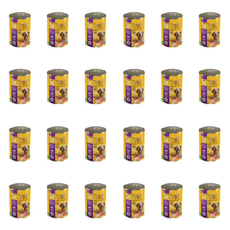 کنسرو غذا سگ نوتری پت مدل مرغ و کدو حلوایی وزن 425 گرم بسته 24 عددی