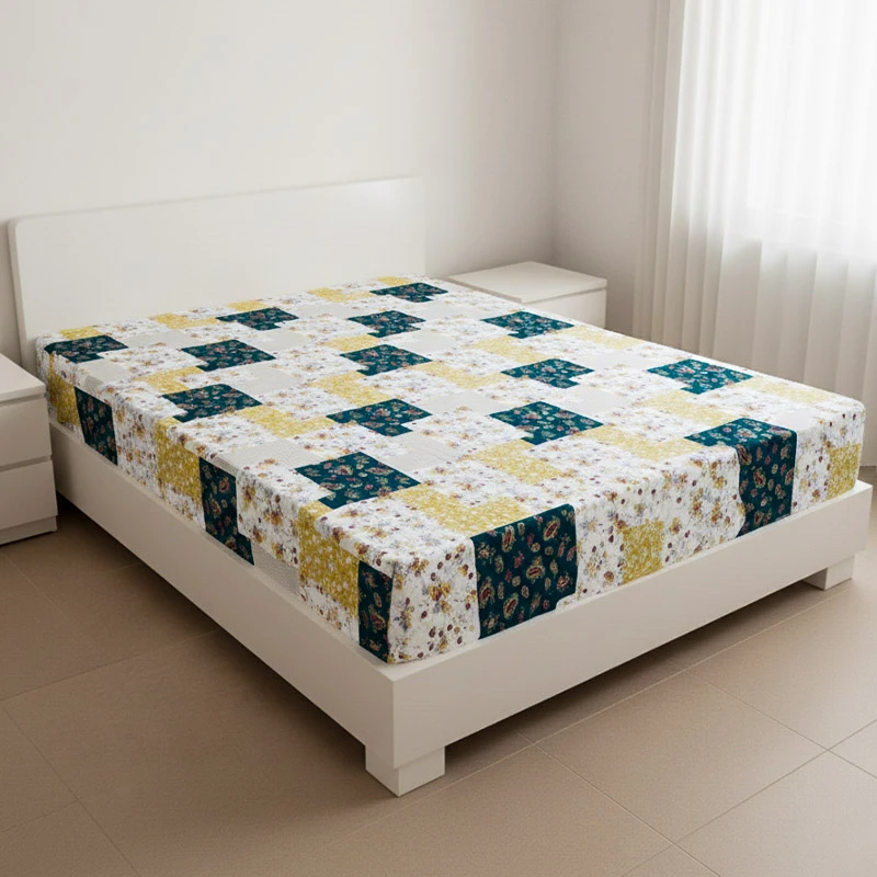 ملحفه آدنو مدل چهل تکه کد IR155 دو نفره سایز 180x200 سانتی متر