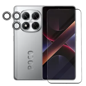 محافظ صفحه نمایش آکوآرا مدل BKNGNGLS مناسب برای گوشی موبایل شیائومی Poco X7 به همراه محافظ لنز