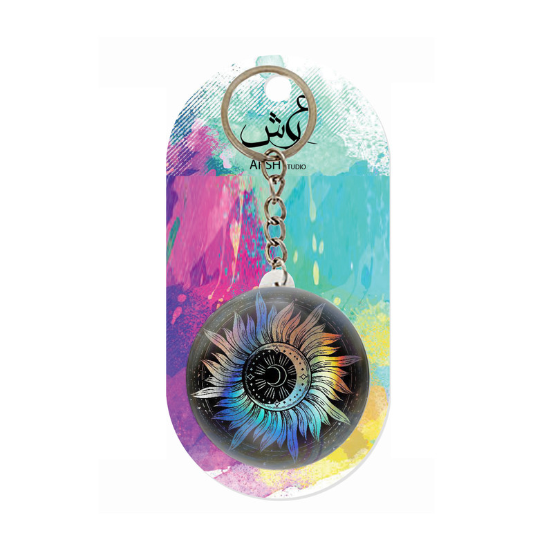 جاکلیدی عرش مدل فانتزی ماه و خورشید کد Asj4207