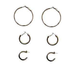 گوشواره زنانه لفتیز مدل SS 0131 مجموعه 3 عددی