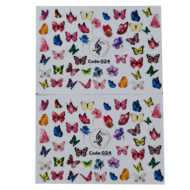 برچسب لنز ناخن رویاسنتر مدل 024 مجموعه 2 عددی