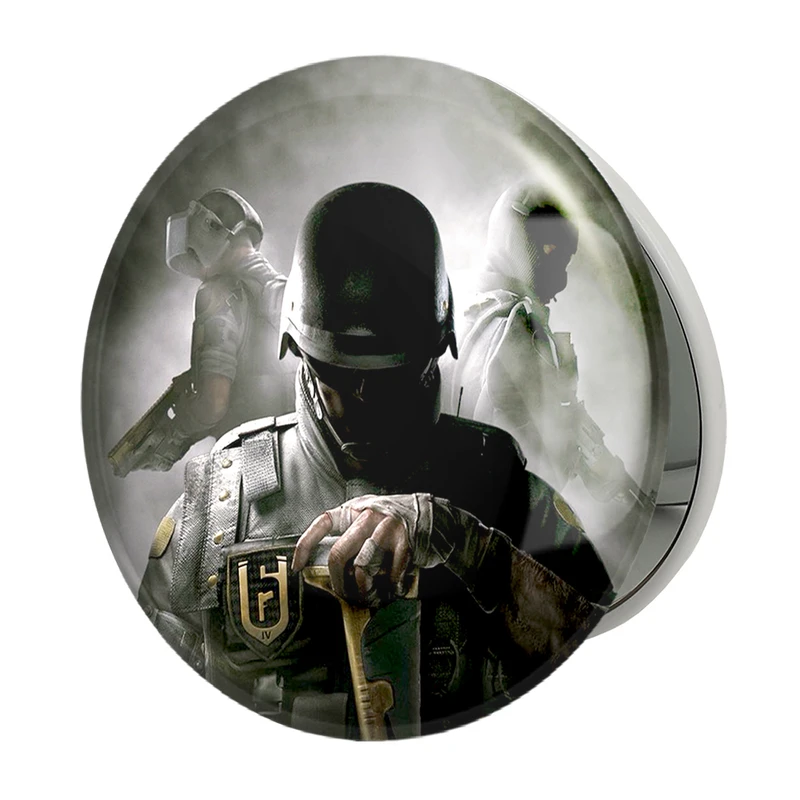 آینه جیبی خندالو طرح رینبو سیکس Rainbow Six مدل تاشو کد 10324 