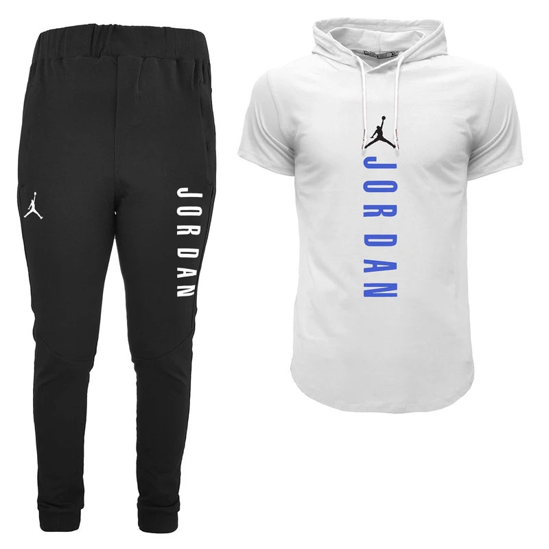 ست تی شرت کلاه دار و شلوار مردانه مدل 00412223