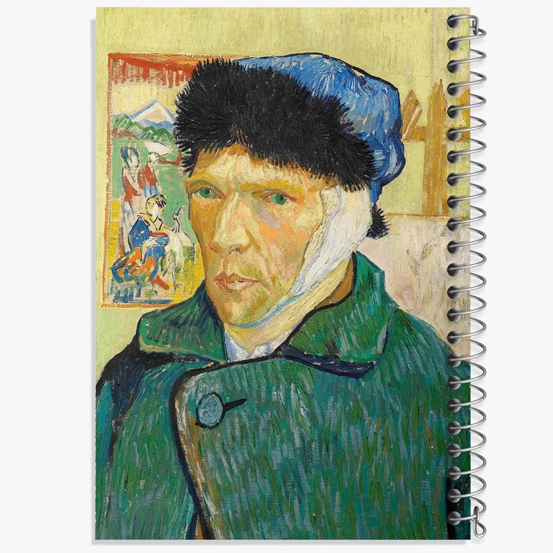 دفتر مشق 100 برگ خندالو طرح سلف پرتره ونسان ونگوگ کد 25475