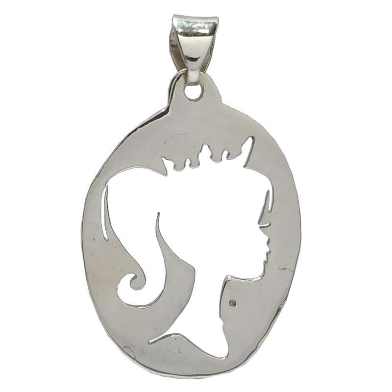 آویز گردنبند نقره زنانه مدل پرنسس دست ساز