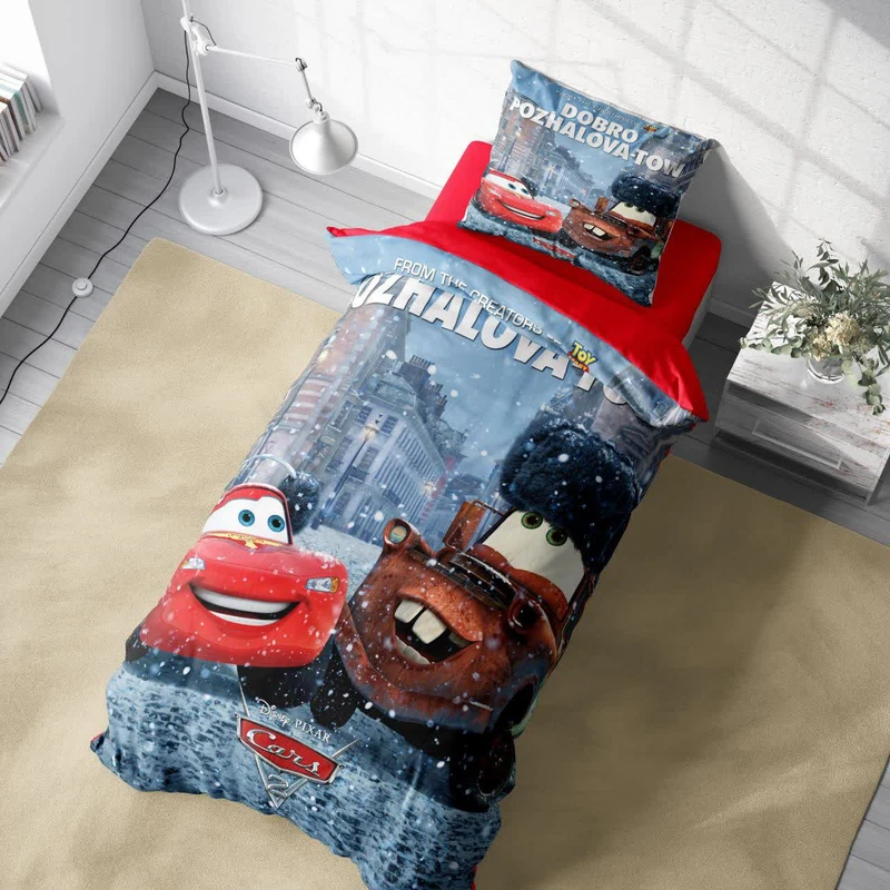 سرویس خواب 1 نفر 4 تکه مدل پسرانه ماشین