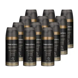 اسپری خوشبو کننده بدن مردانه پرستیژ مدل  Bvlgari حجم 150 میلی لیتر مجموعه 12 عددی