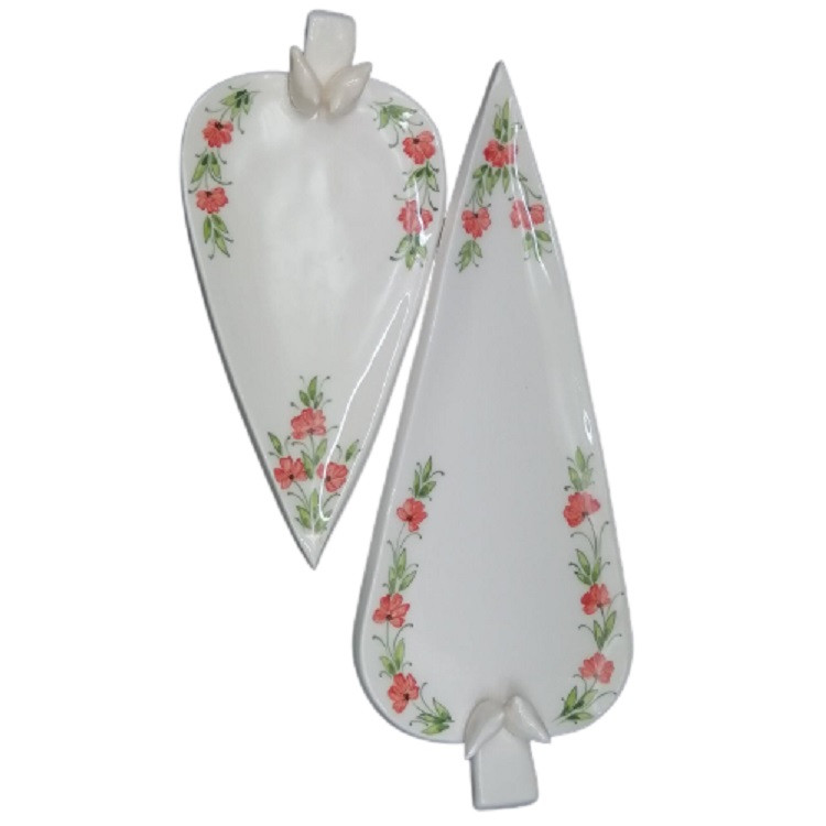 شیرینی خوری سرامیکی هیوا مدل سرو کد 9444491 مجموعه 2 عددی