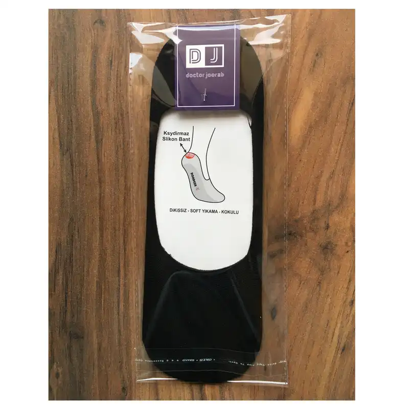 جوراب مردانه مدل کالج پشت ژله ای رنگ مشکی بسته 3 عددی