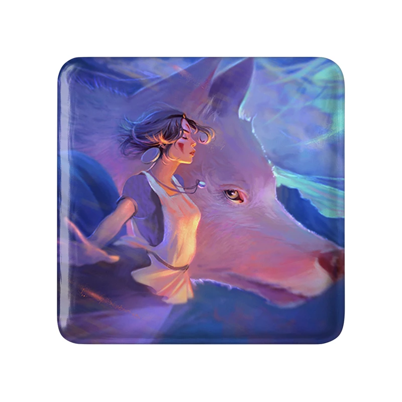 پیکسل خندالو طرح سان و آشیتاکا انیمه پرنسس مونونوکه مدل مربعی کد 34082