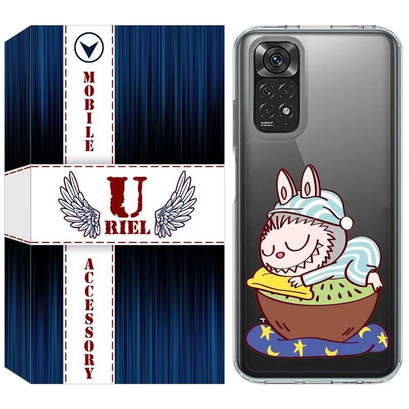کاور یوریل قاب مدل Clear کد 127 طرح لبوبو مناسب برای گوشی موبایل شیائومی Redmi Note 11 4G / Note 11S