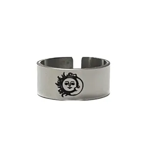 انگشتر زنانه مدل استیل ماه و خورشید کد 91