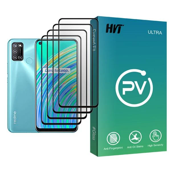 محافظ صفحه نمایش اچ وی تی مدل PV Glass MIX004 مناسب برای گوشی موبایل ریلمی C17 بسته چهار عددی