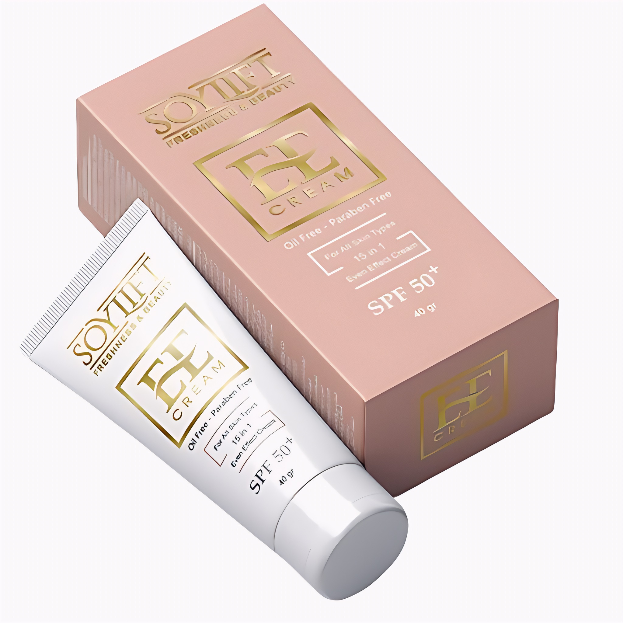 کرم ضد آفتاب رنگی سویلیفت SPF 50 مدل 15کاره محافظ UVA ،UVB مناسب برای انواع پوست حجم 40 میلیلیتر