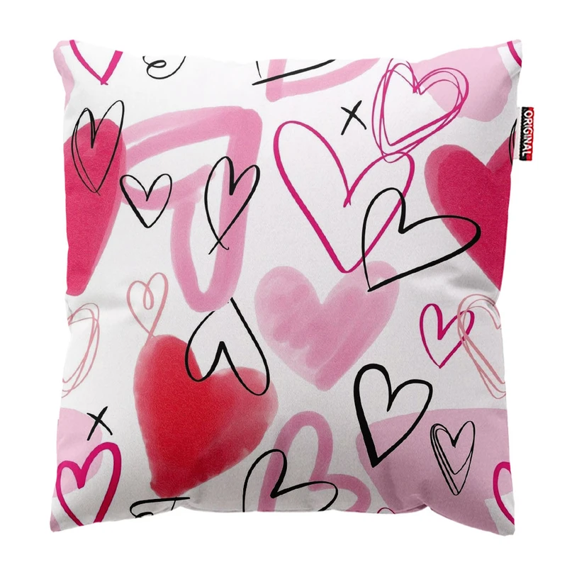 کوسن پاد آفرین طرح قلب کد 1267 سایز 30*30 سانتی متر