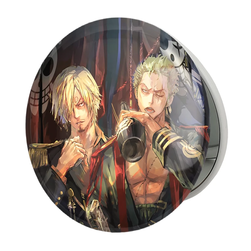 آینه جیبی خندالو طرح زورو و سانجی انیمه وان پیس One Piece مدل تاشو کد 11432 