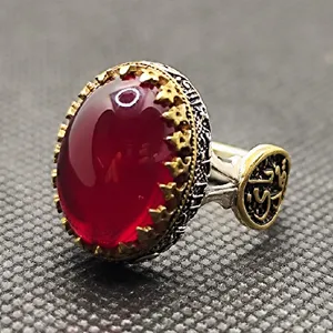 انگشتر نقره مردانه مدل سنگ یاقوت کد 123