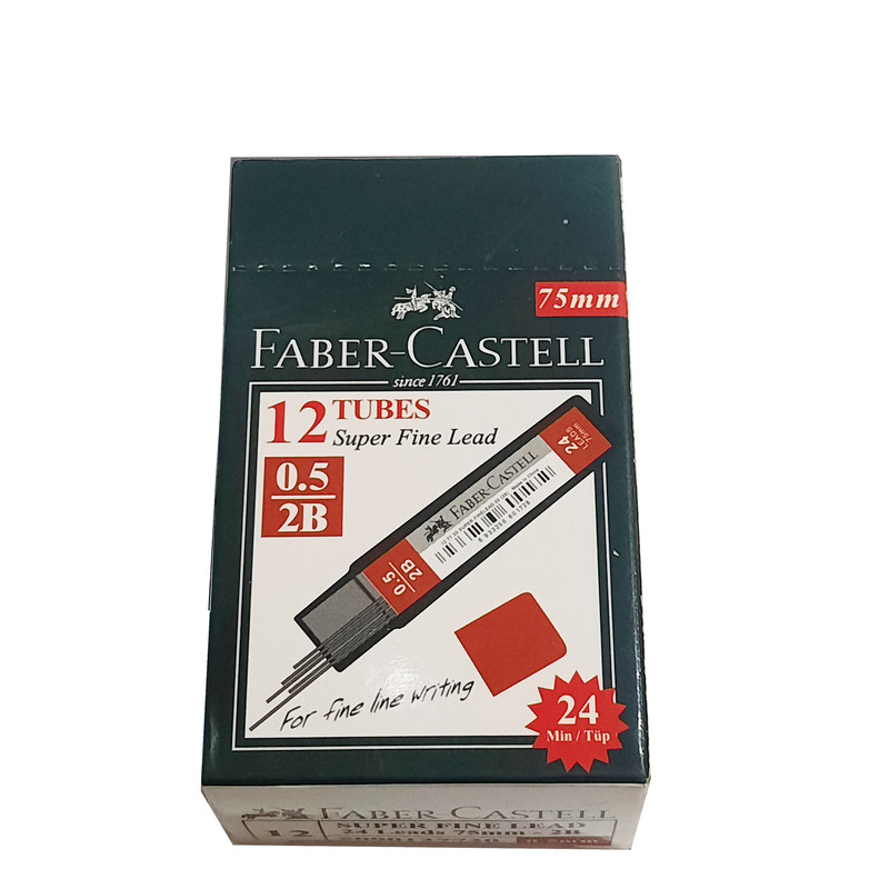 نوک مداد نوکی 0.5 میلی متری فابر کاستل مدل 2B بسته 3 عددی
