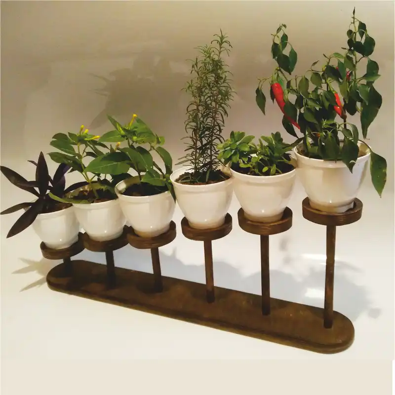 استند گلدان چوبی مدل کارون کد 006