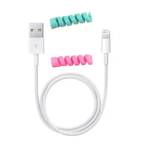 کابل تبدیل usb-c به لایتینگ مدل KL طول 1 متر به همراه محافظ کابل بسته 2 عددی