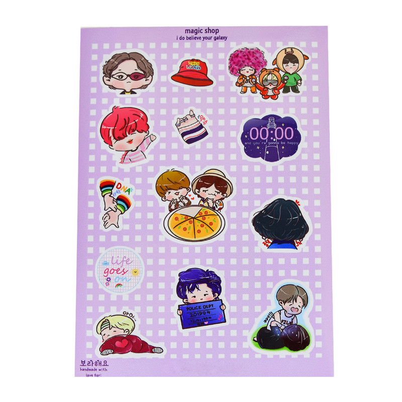 استیکر لپ تاپ طرح bts مدل magic