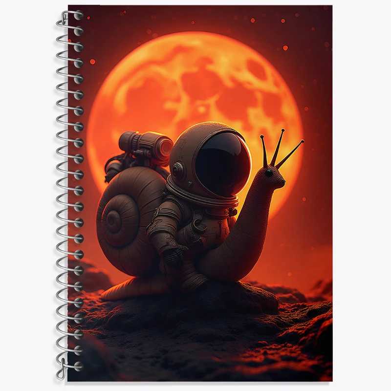 دفتر نت موسیقی 50 برگ خندالو طرح فضانورد و حلزون کد N3350