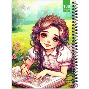 دفتر نقاشی 100 برگ بله طرح فانتزی دختر نقاش کد A4-N79