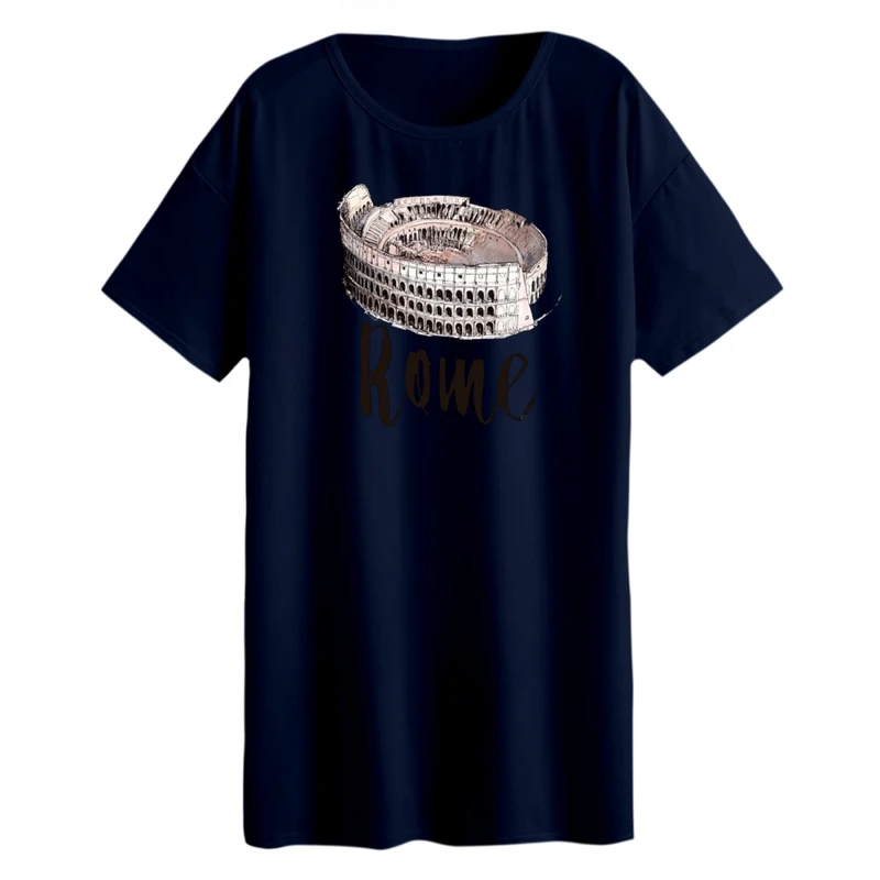 تی شرت لانگ زنانه مدل کلازیوم روم