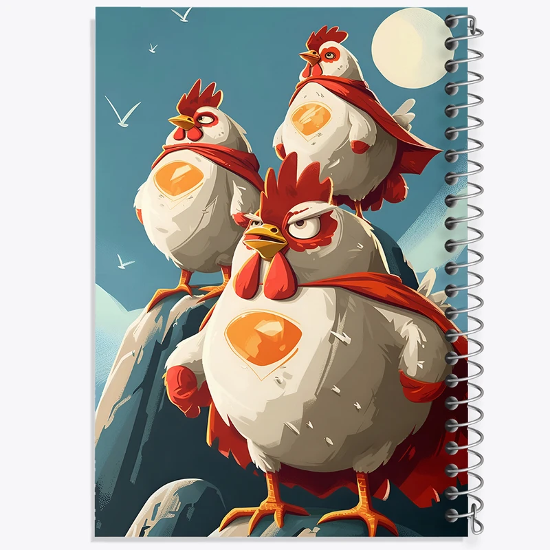 دفتر مشق 50 برگ خندالو طرح خروس های جنگی کد F8431