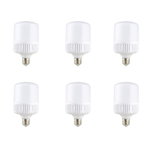 لامپ ال ای دی 40 وات نورافشان مدل استوانه پایه E27 مجموعه 6 عددی