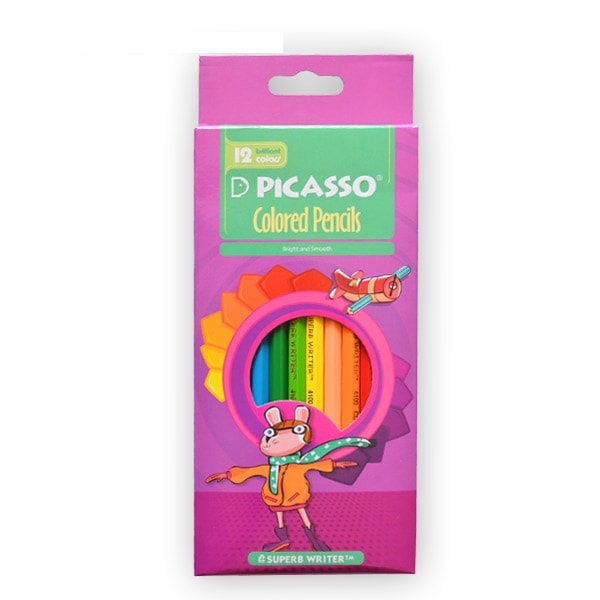 مداد رنگی 12رنگ پیکاسو مدل سوپر رایتر کد 4100