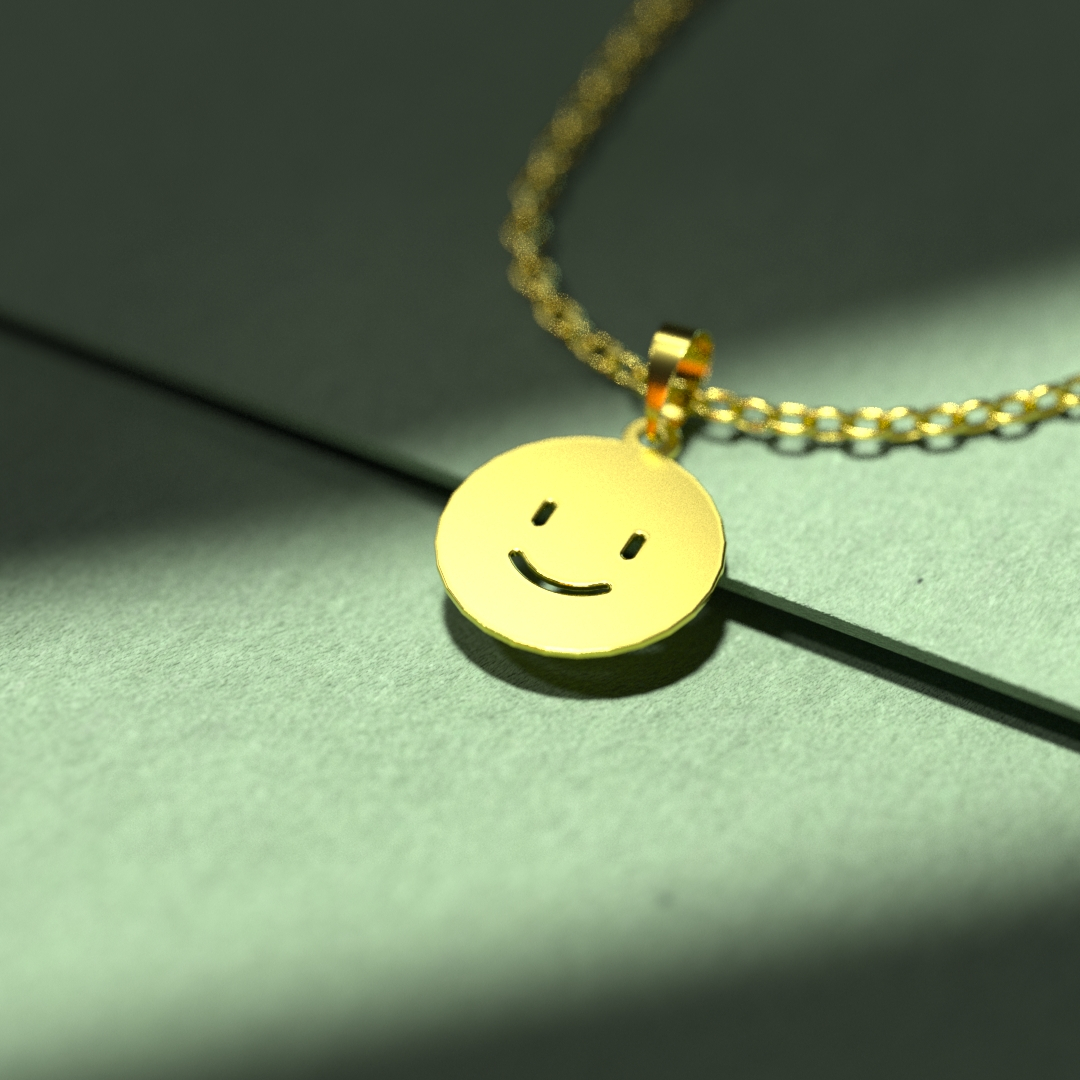 گردنبند طلا 18 عیار زنانه مدوپد مدل ایموجی کد C3-1-1112