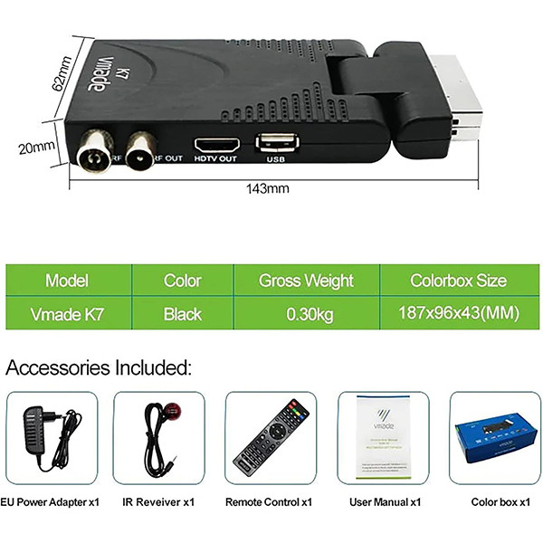 گیرنده دیجیتال DVB-T مدل K7