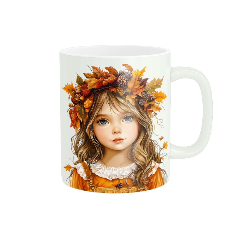 ماگ پادآفرین مدل پاییز طرح دخترانه کد PM637