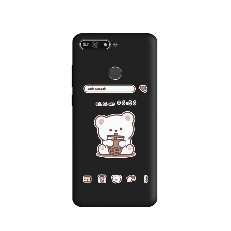 کاور طرح خرس اسموتی کد m3966 مناسب برای گوشی موبایل هوآوی Y6 Prime 2018