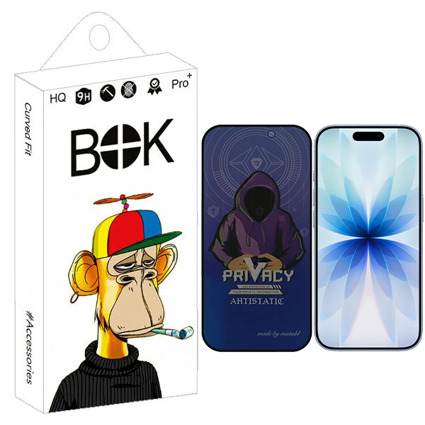 محافظ صفحه نمایش حریم شخصی بوک مدل Mietubl Cover مناسب برای گوشی موبایل اپل Iphone 17 Pro 