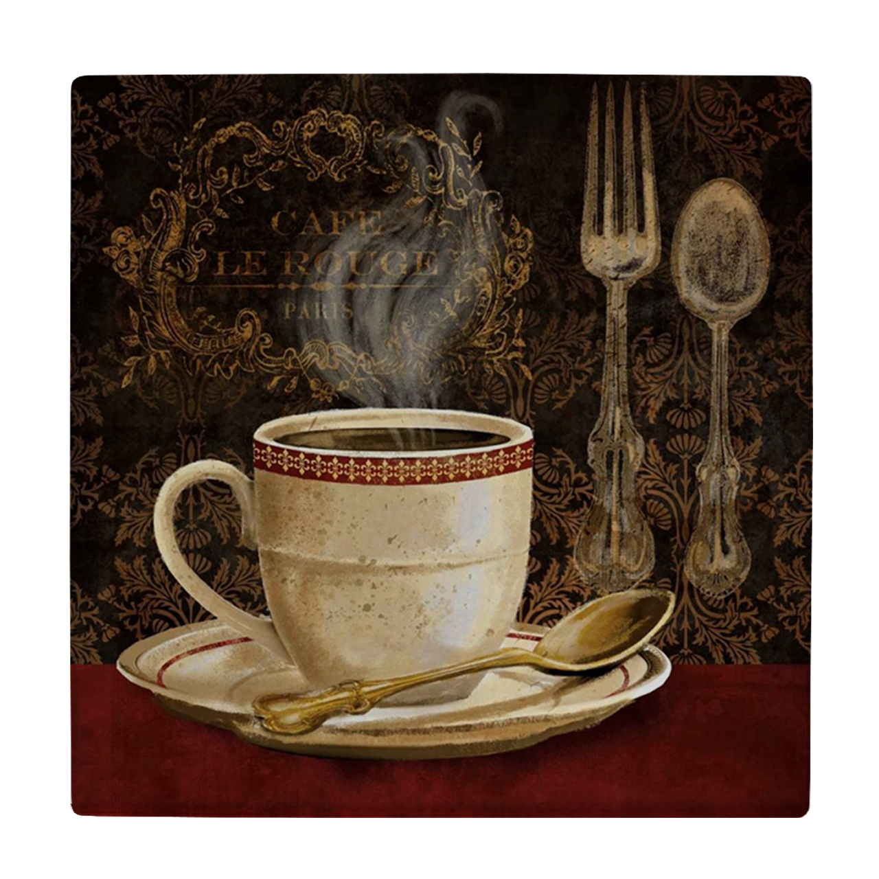 کاشی کارنیلا طرح فنجان قهوه لوحی کد klh2115 