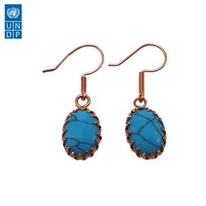 گوشواره دست دوز زنانه مدل مسی کد G20