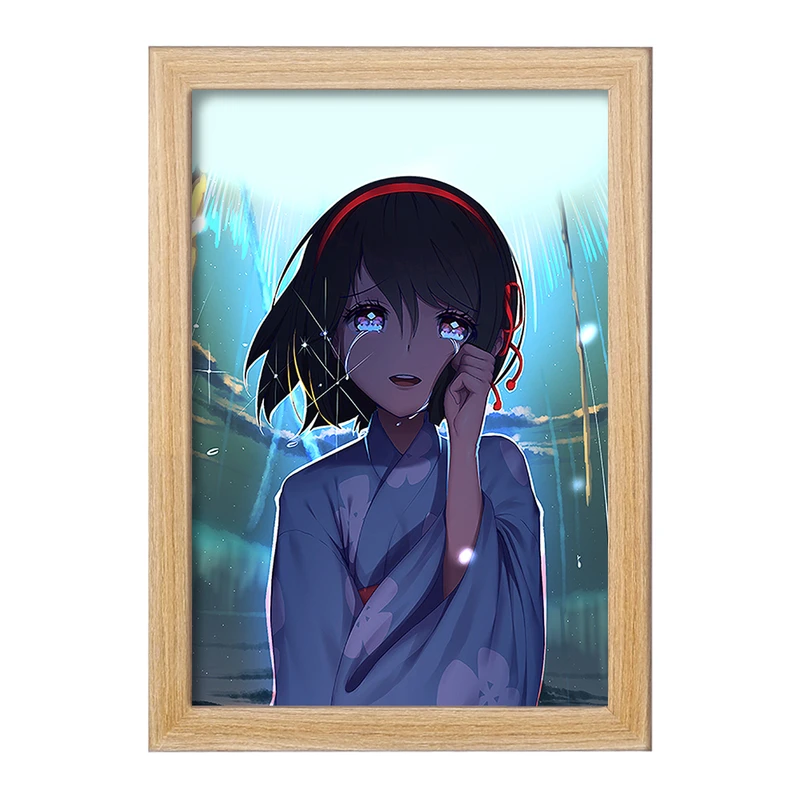 تابلو خندالو مدل میتسویا میامیزو انیمه یورنیم Your Name  کد 16271