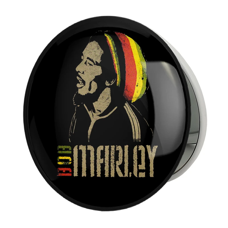 آینه جیبی خندالو طرح باب مارلی Bob Marley مدل تاشو کد 3275 