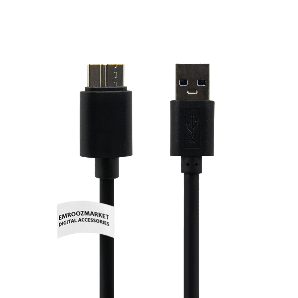 کابل هارد اکسترنال USB 3.0 امروزمارکت مدل EM25C06 طول 0.5 متر