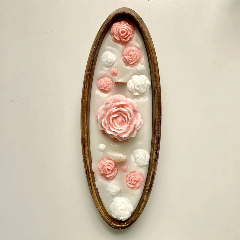 شمع دست ساز طرح قایق گل مدل T1043