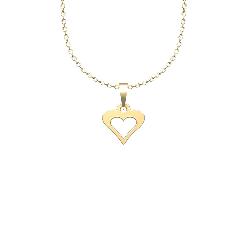 گردنبند طلا 18 عیار زنانه مدوپد مدل 3. قلب