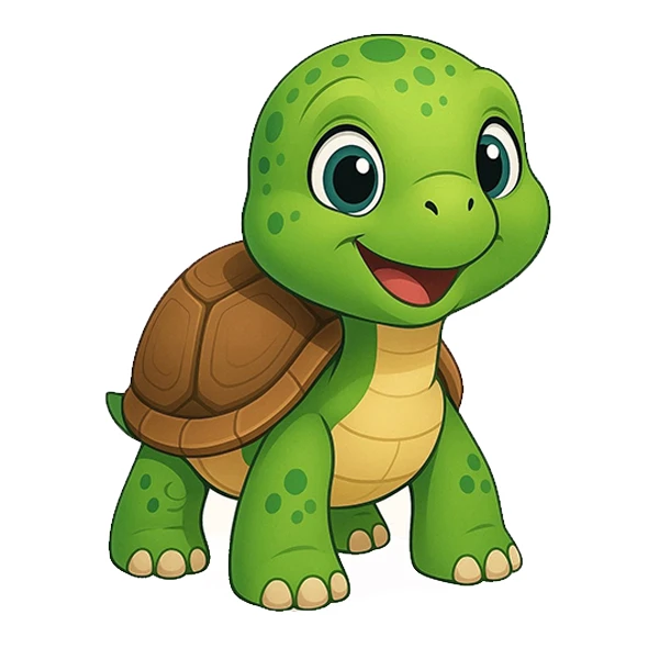  استیکر پارچه و لباس پاد آفرین طرح کارتونی لاک پشت کد 5556