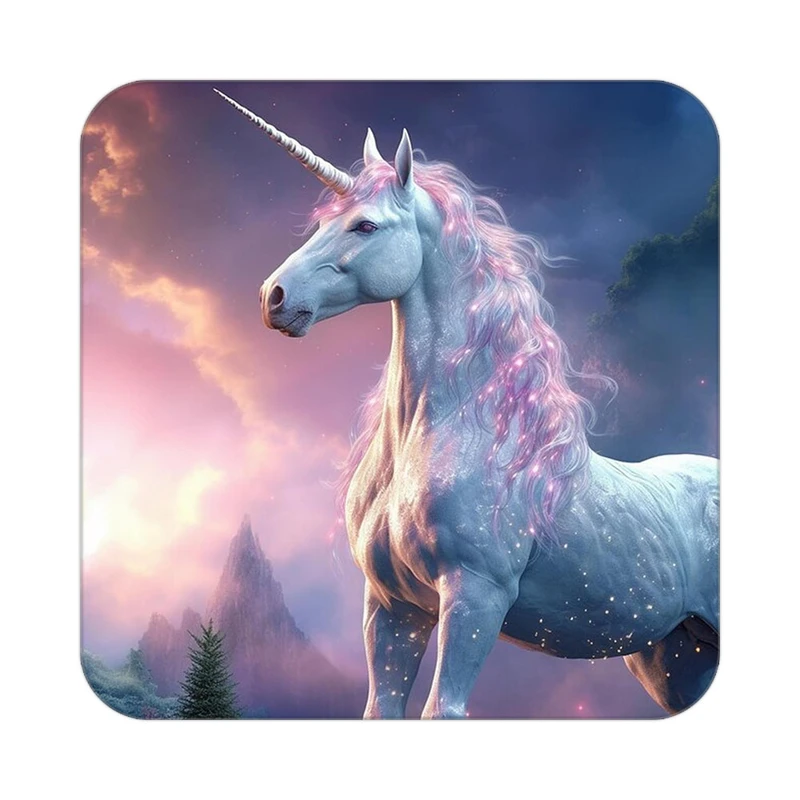 زیر لیوانی کاکتی طرح اسب تک شاخ و یونیکورن مدل mp31240