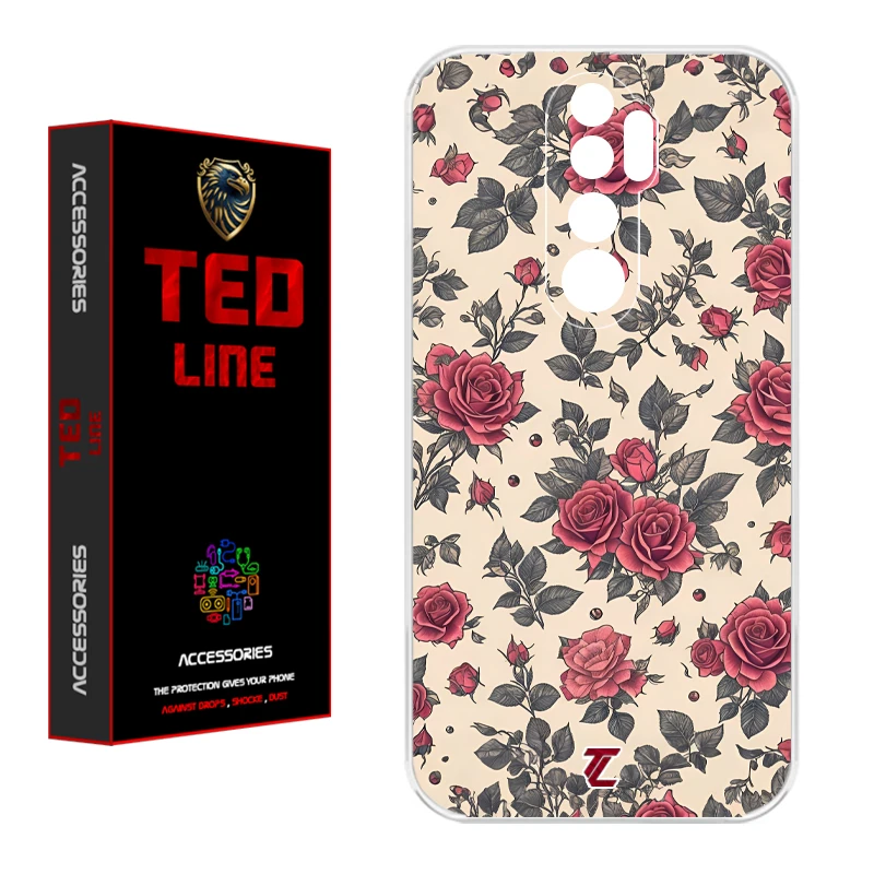 کاور تدلاین طرح گل رز کد 1223 مناسب برای گوشی موبایل شیائومی Redmi Note 8 Pro