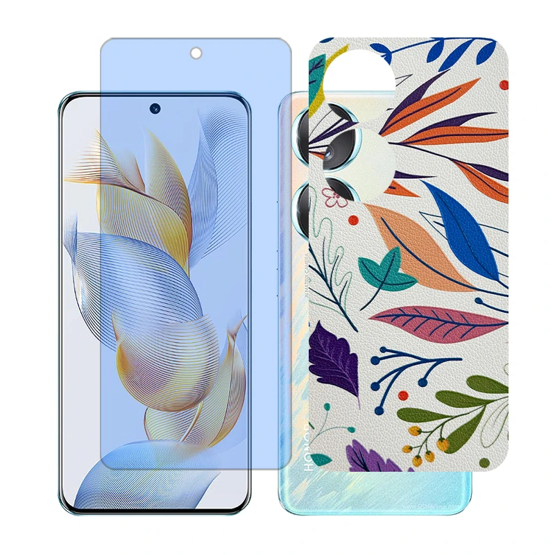 محافظ صفحه نمایش آنتی بلو گلس مدل Together مناسب برای گوشی موبایل آنر 70 به همراه برچسب پوششی پشت گوشی